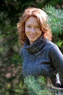 Portrait of woman in nature