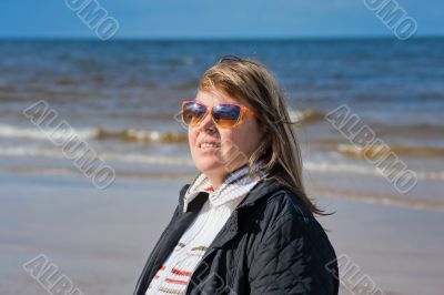 Portrait of woman at the sea