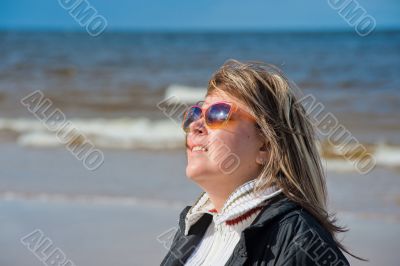 Portrait of woman at the sea