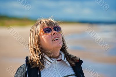 Portrait of woman at the sea
