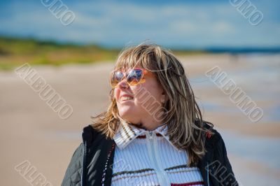 Portrait of woman at the sea