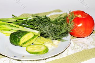 vegetables for a salad 
