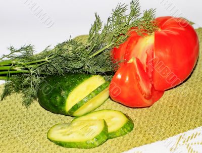 vegetables for a salad 