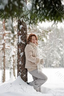 Woman in forest