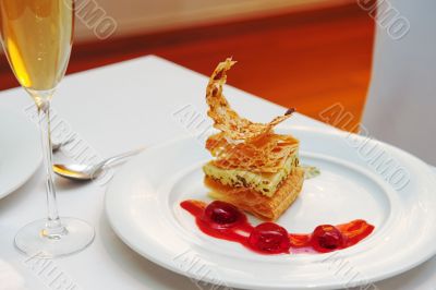 Dessert in restaurant