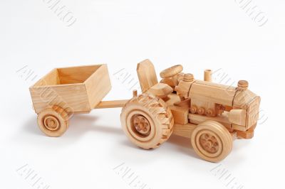 Wooden tractor