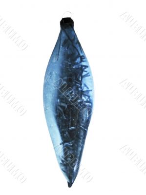 Old bright glass decoration for christmas tree