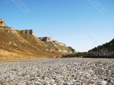 Road between the mountains
