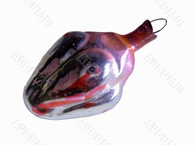 Old bright glass decoration for christmas tree 