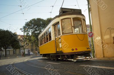 Yellow tram