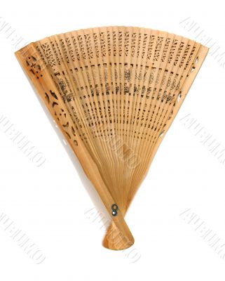 wooden oriental fan