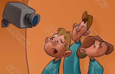 spy cam and the students