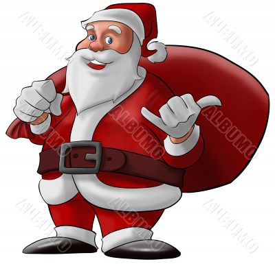 hang loose santa claus