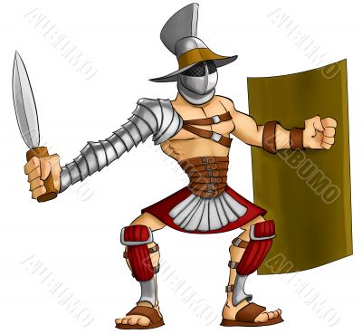 cartoon gladiator