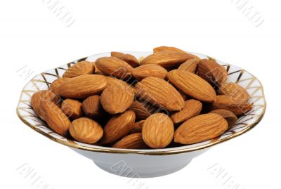 Almonds, isolated