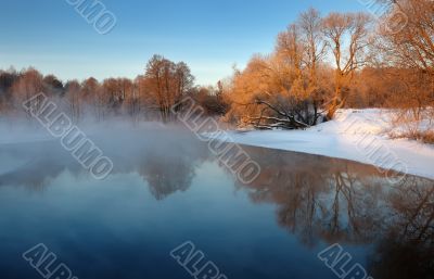 Frosty winter morning