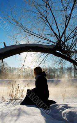 Frosty winter morning