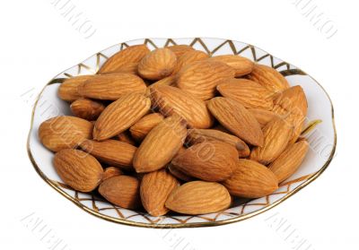 Almonds, isolated