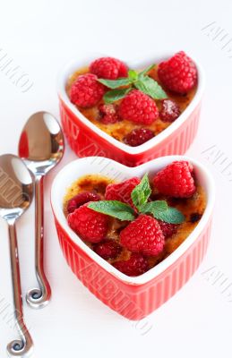 French creme brulee dessert