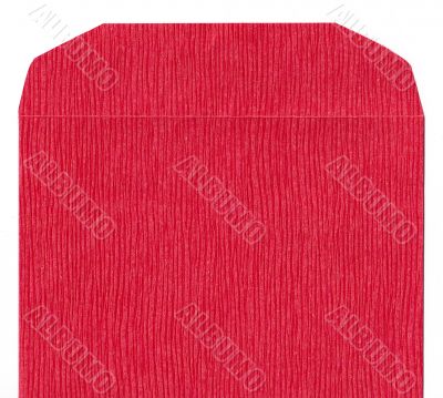Red texture paper envelope front
