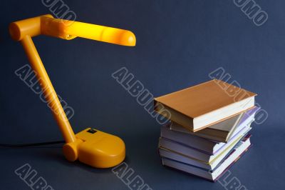 Books And Desk Lamp