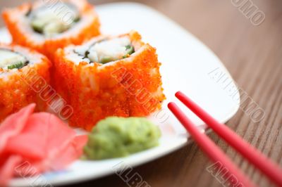 Sushi And Chopsticks
