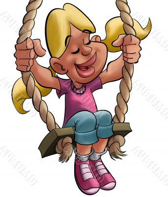 girl enjoying a balance