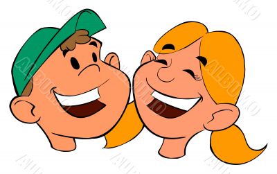 Boy and girl cartoon