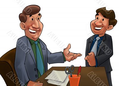 boss and worker