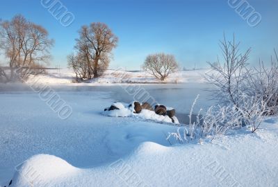 Frosty winter morning