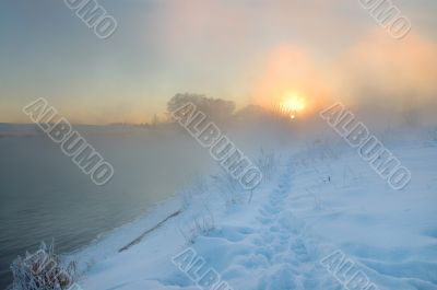 Frosty winter morning