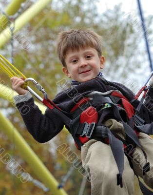 Jumping boy.