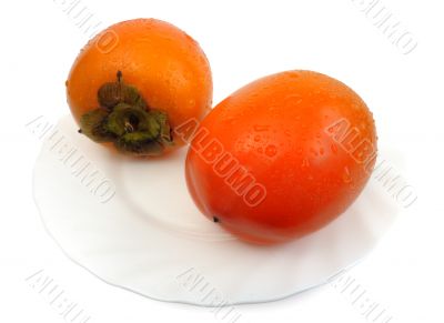 Persimmon, isolated