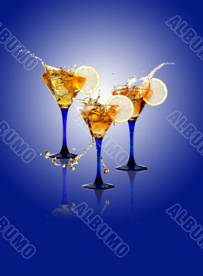 Cocktail Party On Blue
