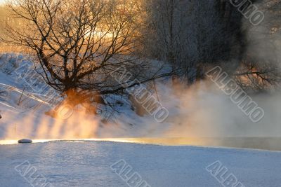 Frosty winter morning