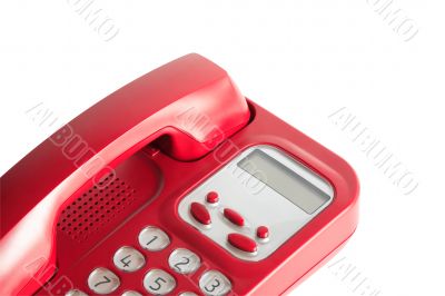 Red Telephone On White