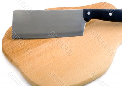 Cutting board and cleaver