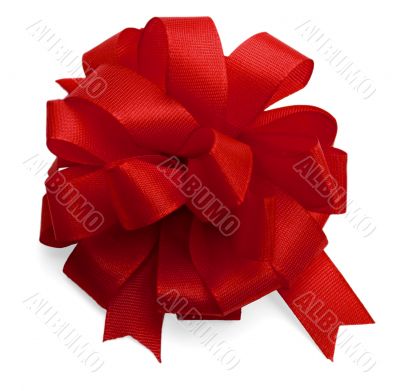 red satin bow