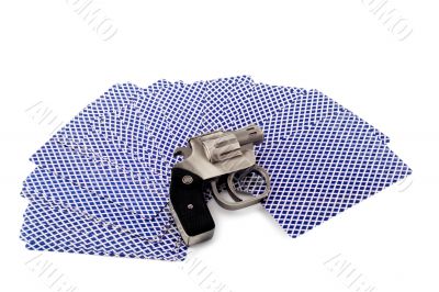 gun in playing cards