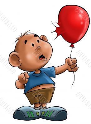 the boy with the balloon