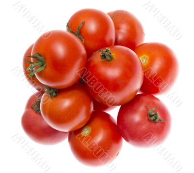 The red tomato isolated on white background