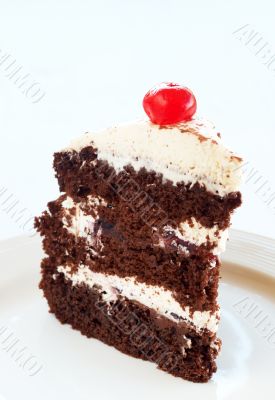 Slice of Black Forest cake