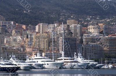 yachts in Monaco Harbour