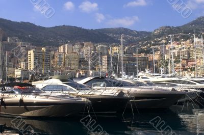 yachts in Monaco Harbour