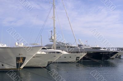 yachts in Monaco Harbour