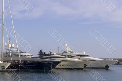 yachts in Monaco Harbour