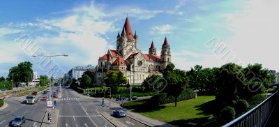 panoramic view of church