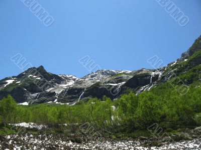 Sophia. Caucasus waterfall. Arhyz.