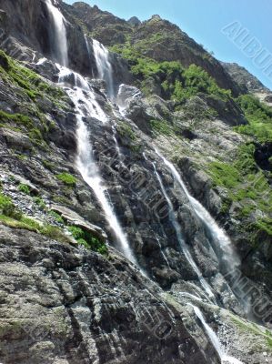 Caucasus waterfall. Arhyz.