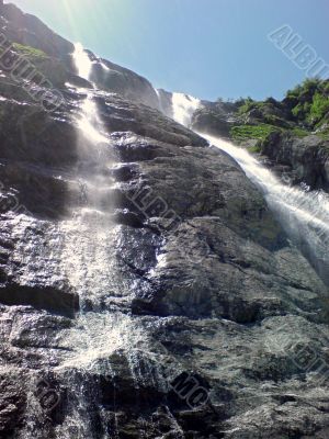 Caucasus waterfall. Arhyz. 